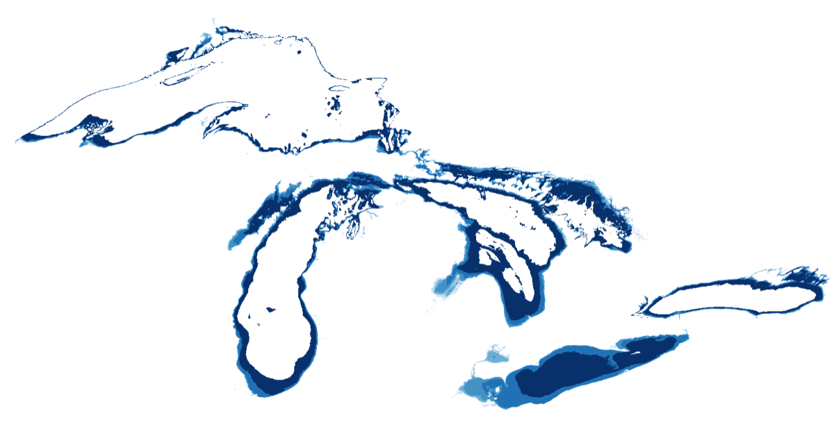 Great Lakes depth coverage