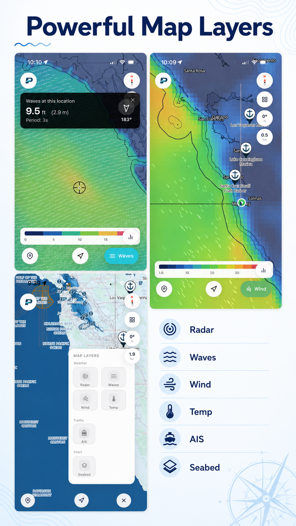Powerful map layers in one app.